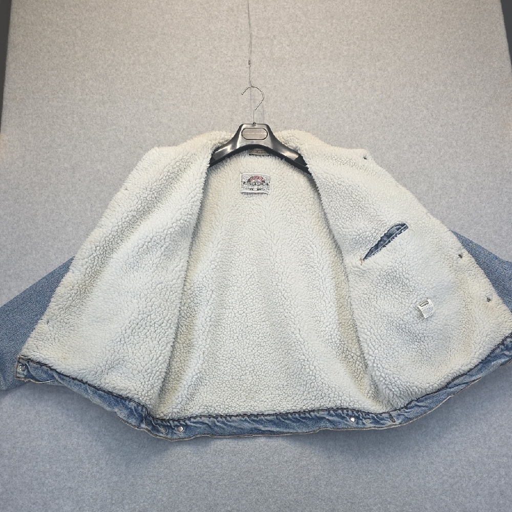 Vintage Levi’s Sherpa Lined Denim Trucker Jacket Made in USA Size L - Picture 10 of 16